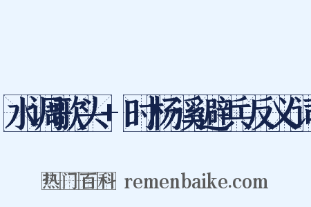 水调歌头+时杨溪避兵反义词是什么意思的图片